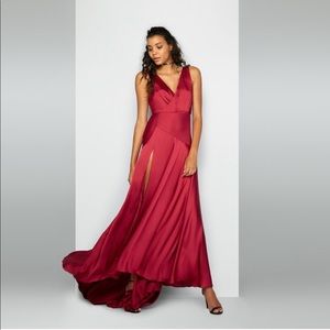 Fame and Partners Essie Maxi Dress in Burgundy sz8